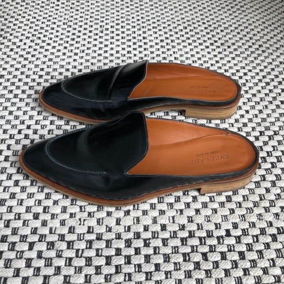 Everlane Modern Loafer Mule Buffed Black 8 - Picture 5 of 13